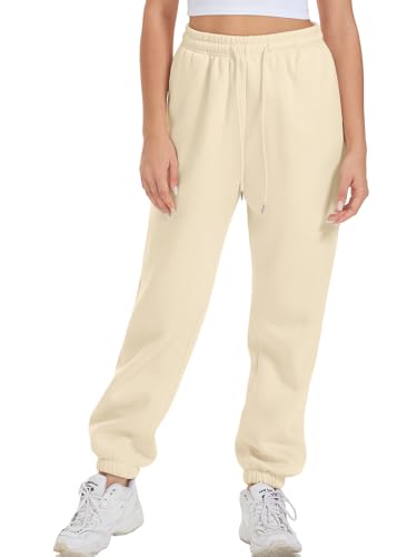 Yellow Fleece Joggers with Pockets