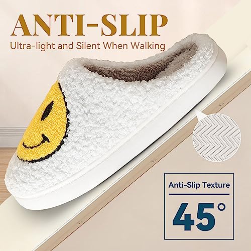 Happy Face Slippers for Women: Comfortable & Cozy Wear Indoors and Outdoors
