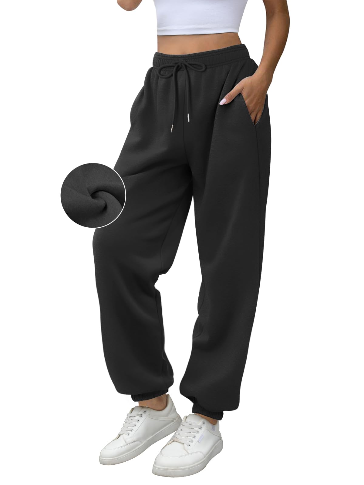 Cozy Winter Lounge Pants for Women with Fleece Pockets