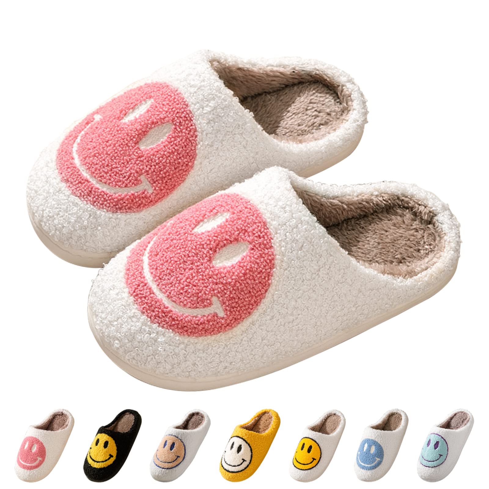 Women's Soft Plush Smile Slippers