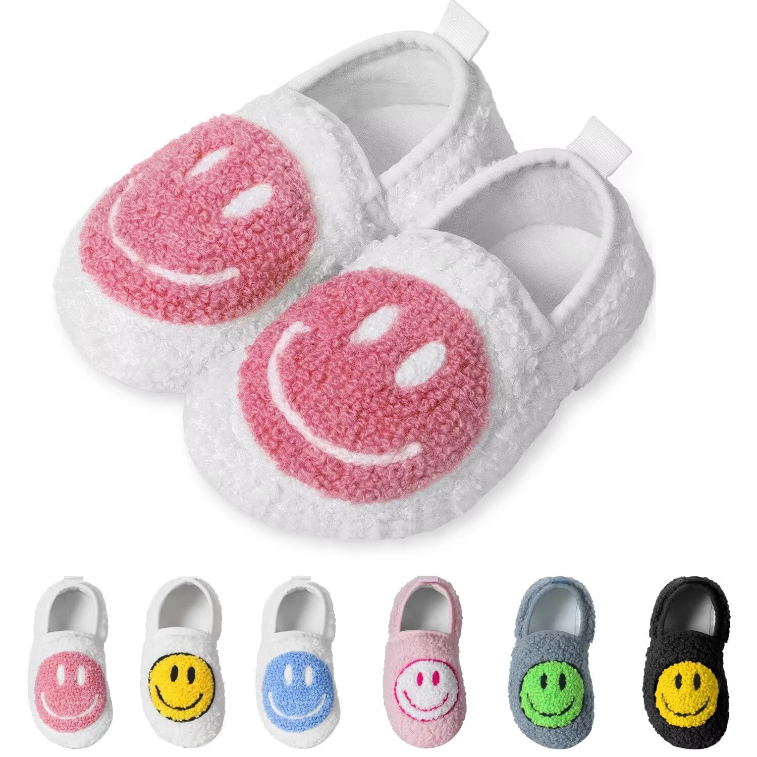 Cute Soft Plush Non-Slip Slippers for Toddler Boys and Girls