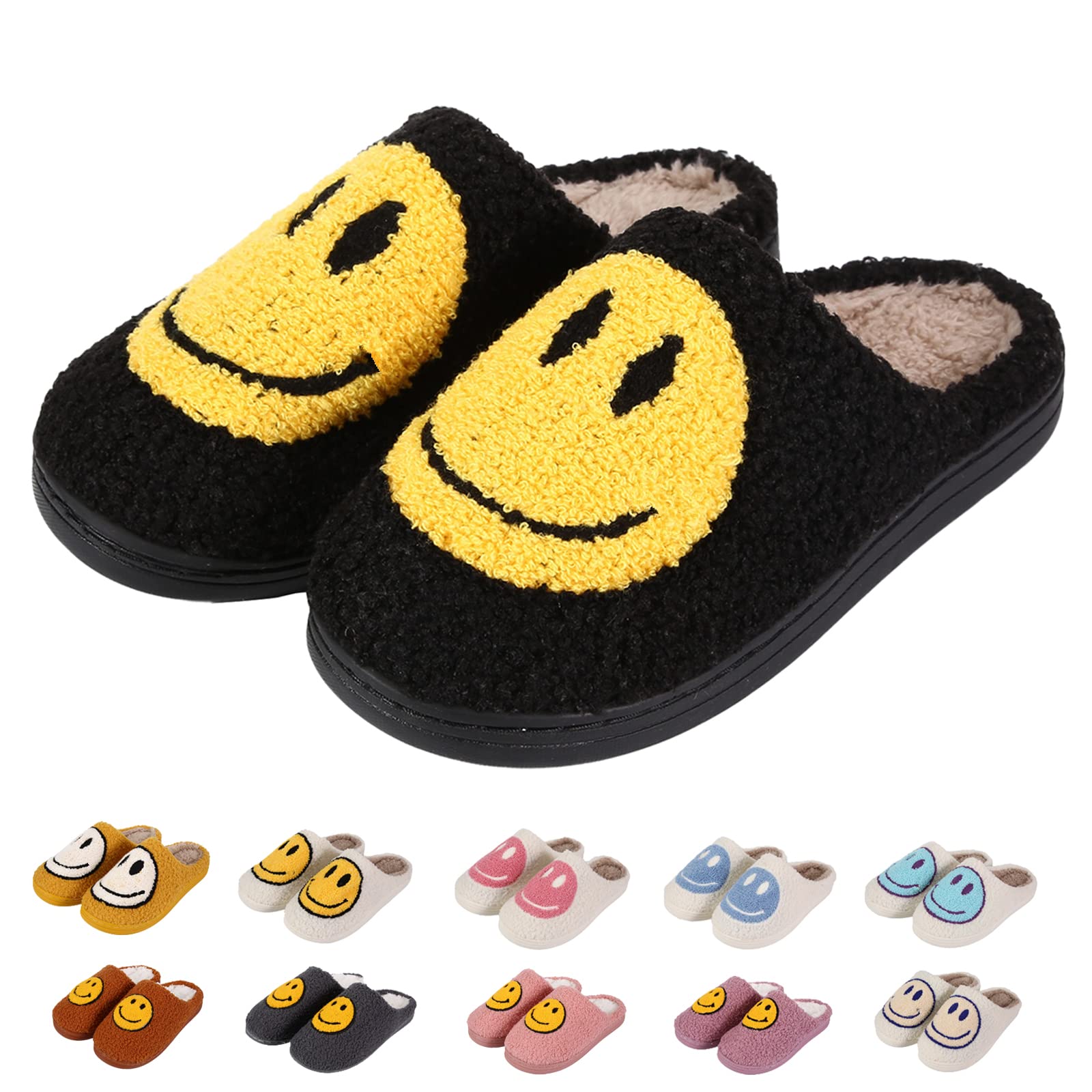 Cozy Plush Slippers with Non-Slip Sole and Memory Foam for Men and Women