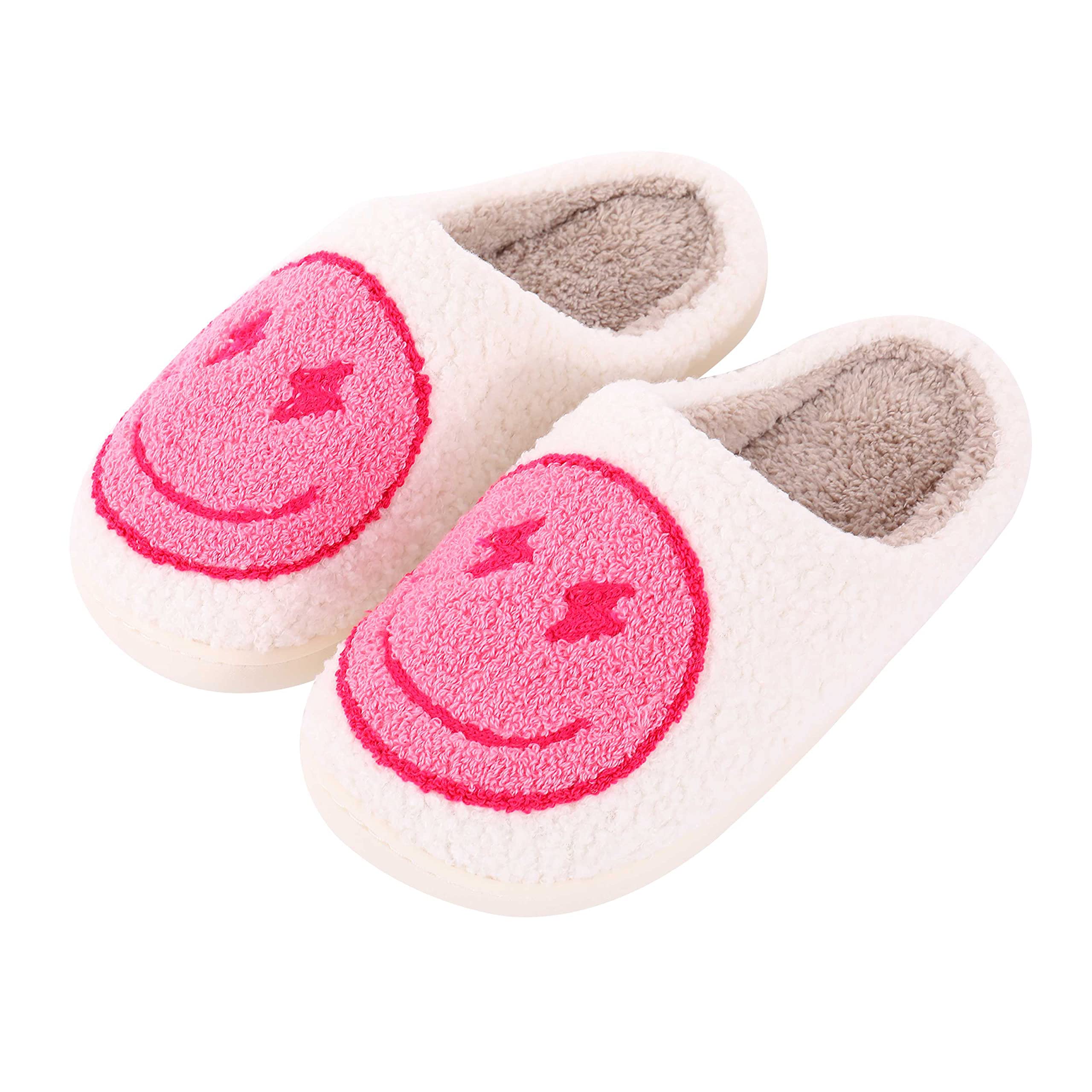 Vintage Lightning Bolt Smile Slippers for Women